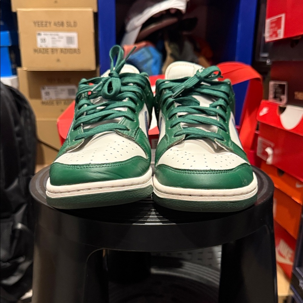 Nike Green and White Sneakers
